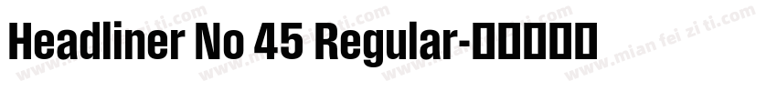 Headliner No 45 Regular字体转换